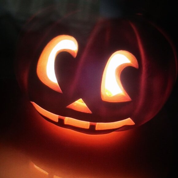 Vtg Electric Jack-O-Lantern Pumpkin Light-Up Halloween Decor 10" - Picture 4 of 4